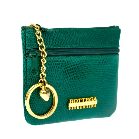 Bottega Florentina Handbags - Bottega Fiorentina Italian Made Green Lizard Print
Leather Small Womens Key Case